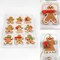 Set of 9 Small Christmas Gingerbread Ornaments. Wizardi Festive Decoration F07-N2-3-W2597A